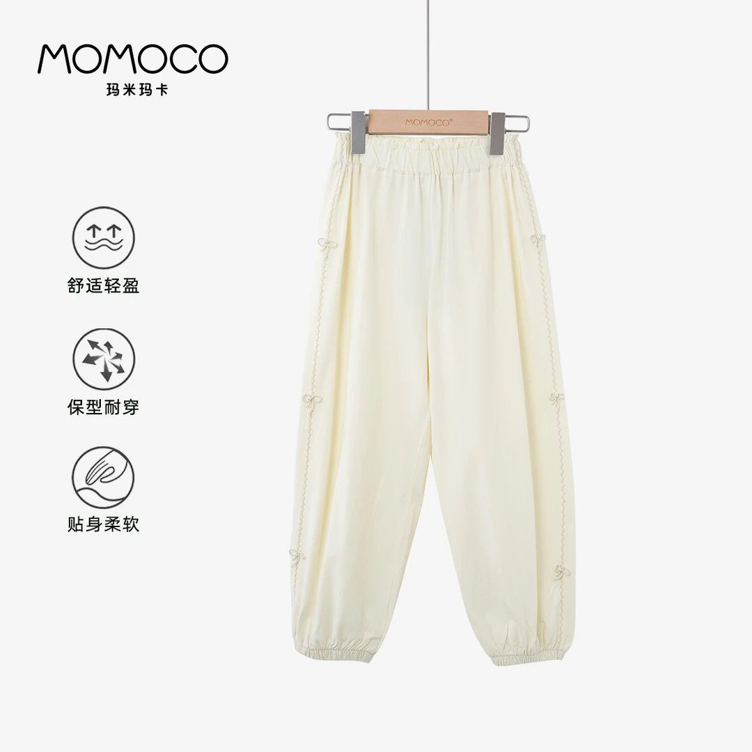 MOMOCO女童夏季甜美蝴蝶结裤子77630354005