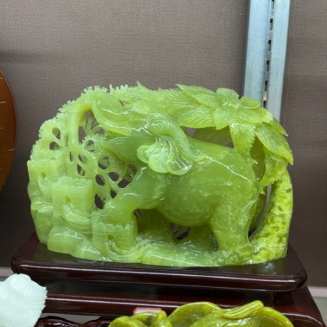 【闪购商品】未镶嵌蛇纹石玉珠宝奇石走向成功