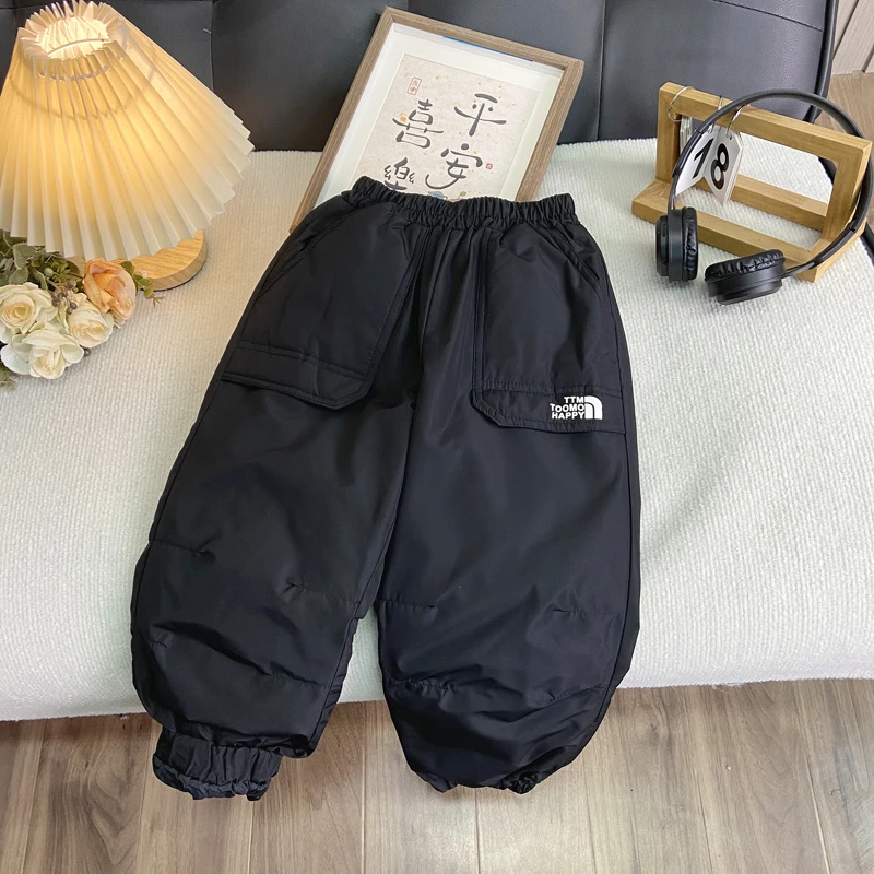 佑妈家童装 男女童中大童冬款长裤 儿童加厚棉裤保暖