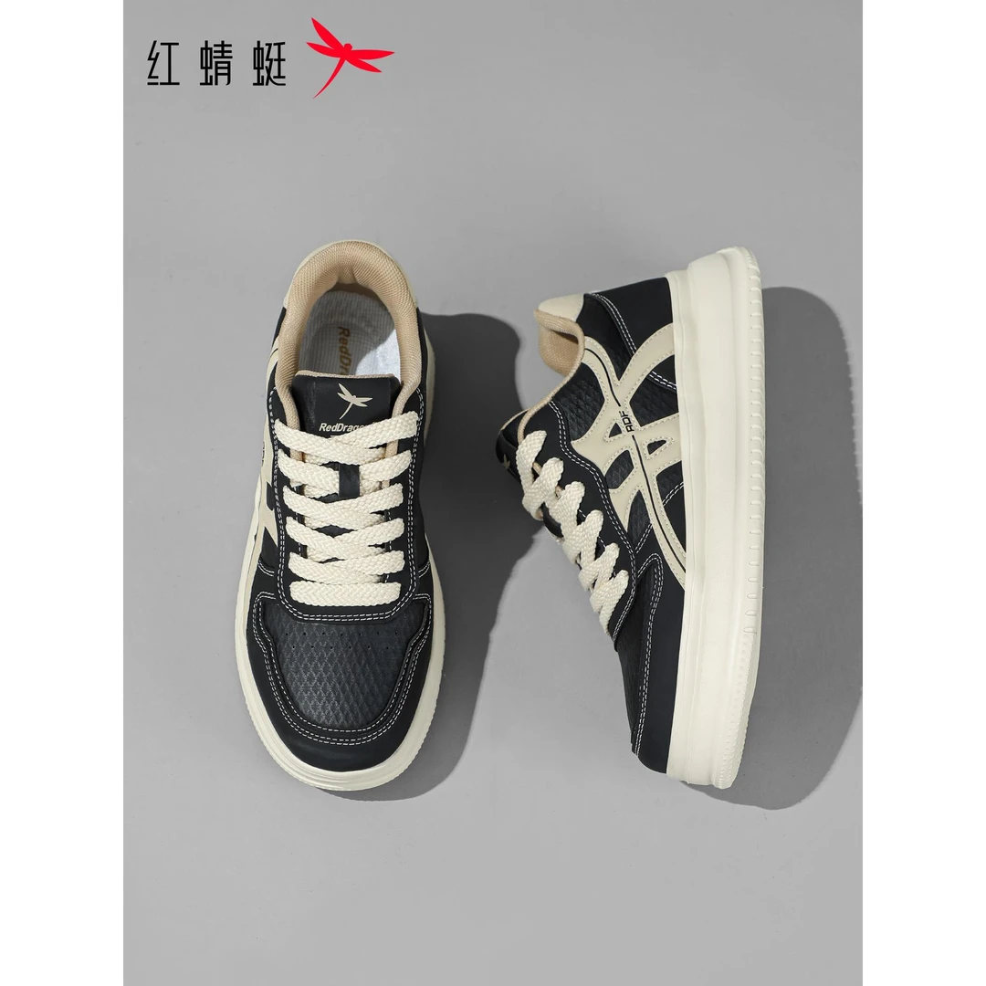 红蜻蜓男鞋秋季新款经典覆古板鞋厚底增高休闲鞋耐磨轻便运动鞋子