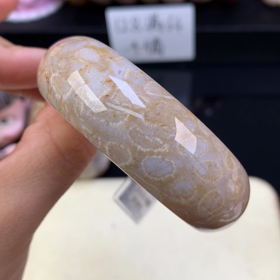 硅化珊瑚（珊瑚玉）未镶嵌吊坠(赠链)五折手镯52.9圈（48号）