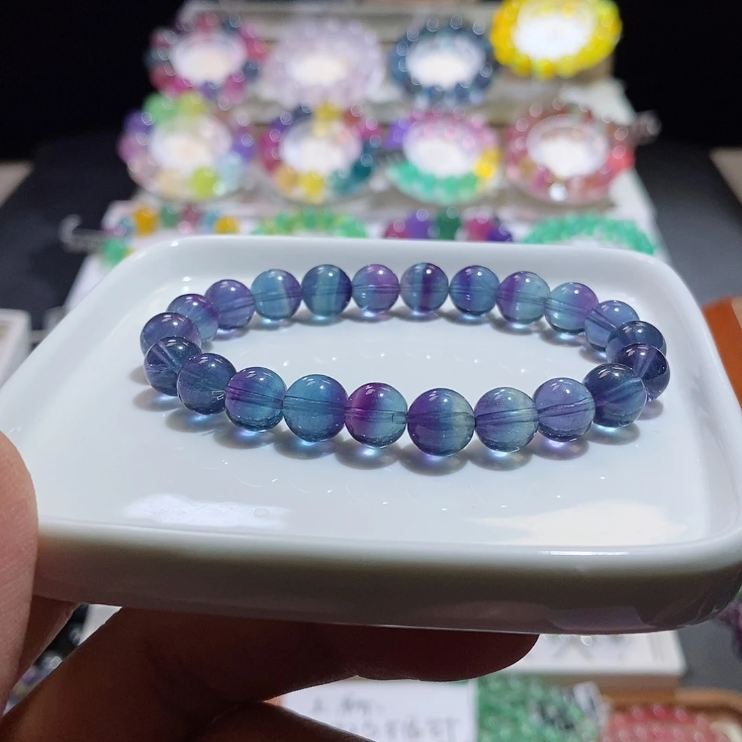 手链萤石未镶嵌鬼蓝色8加