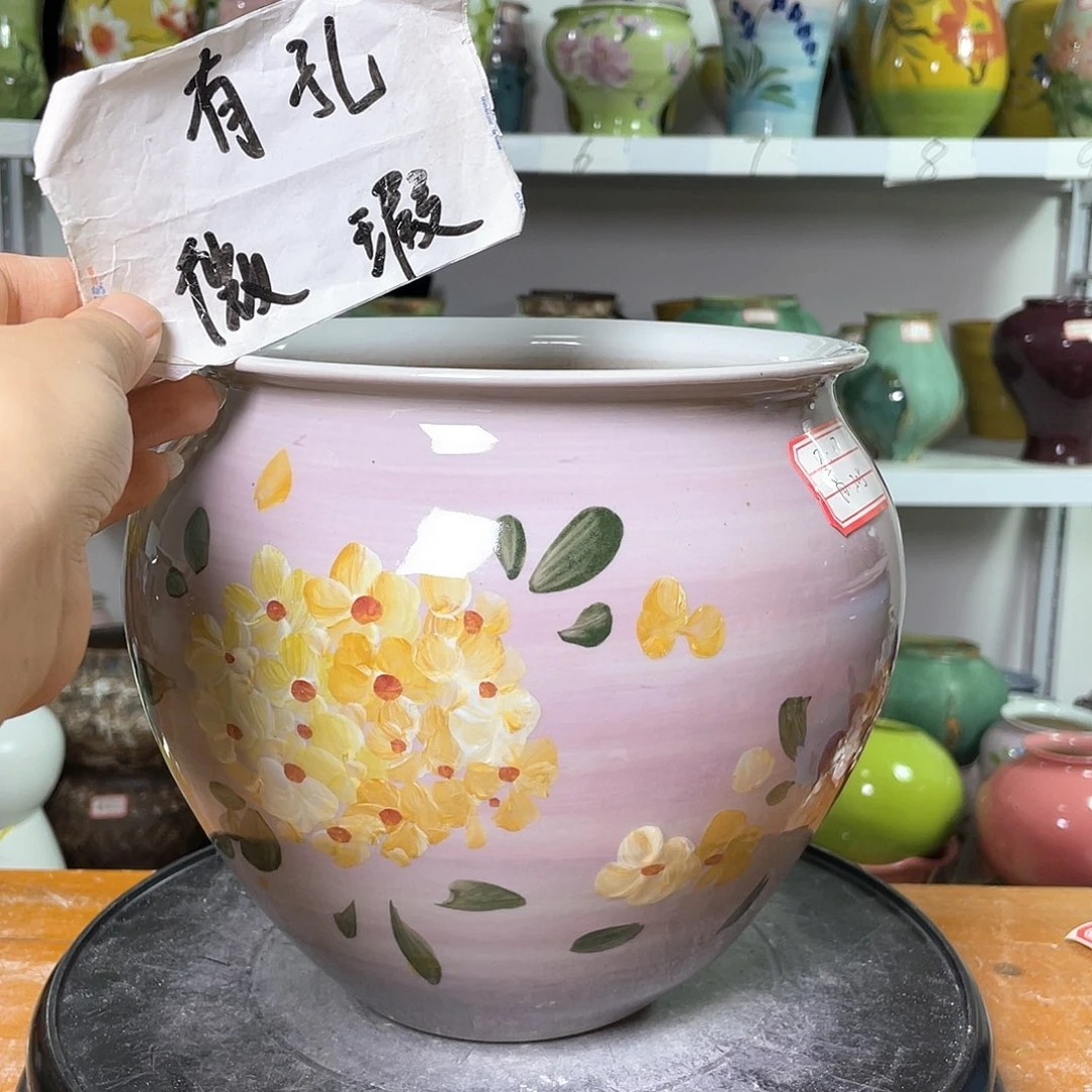 景德镇陶瓷花盆微瑕