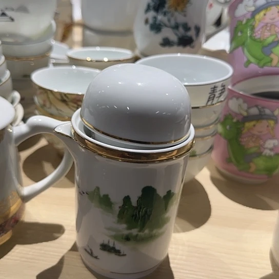 瓷7头旅行茶具千峰碟翠配袋子