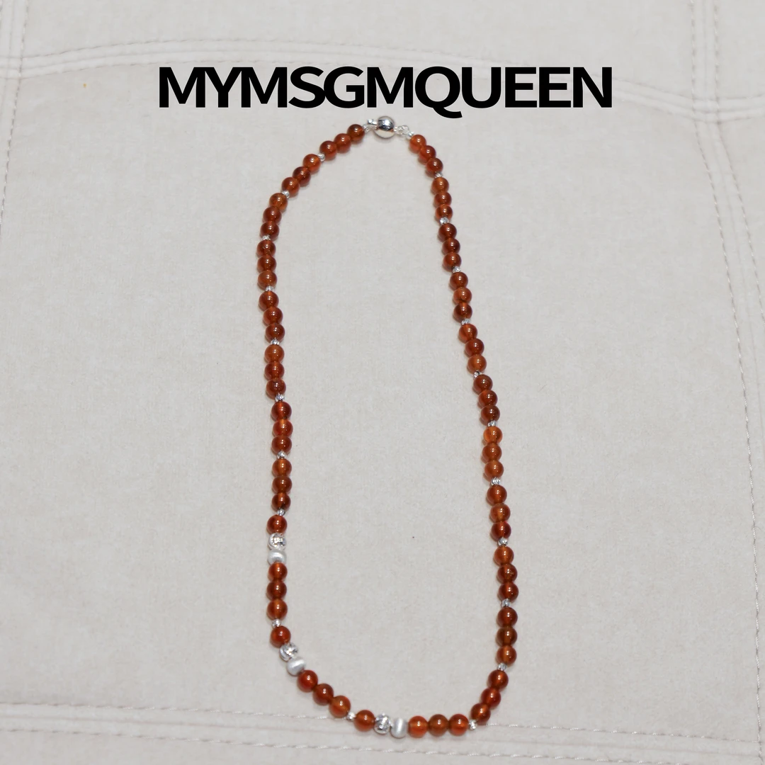 铜合金项链  长项链石榴“ 琉璃幻境”