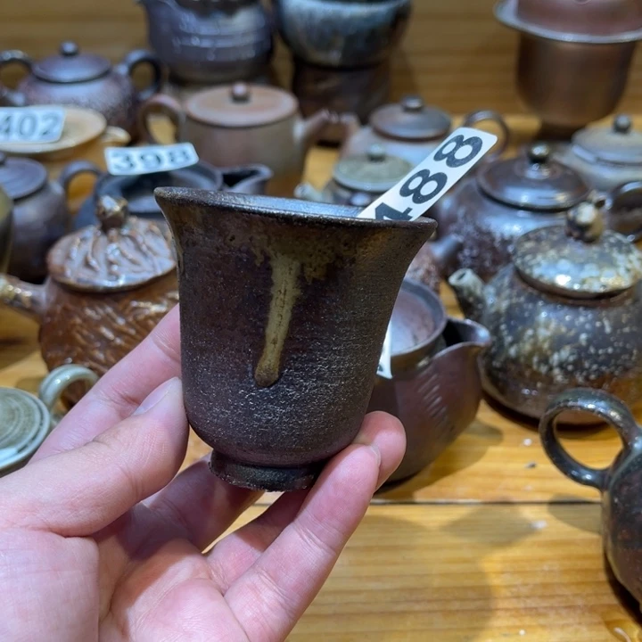 手工制作柴烧茶杯488