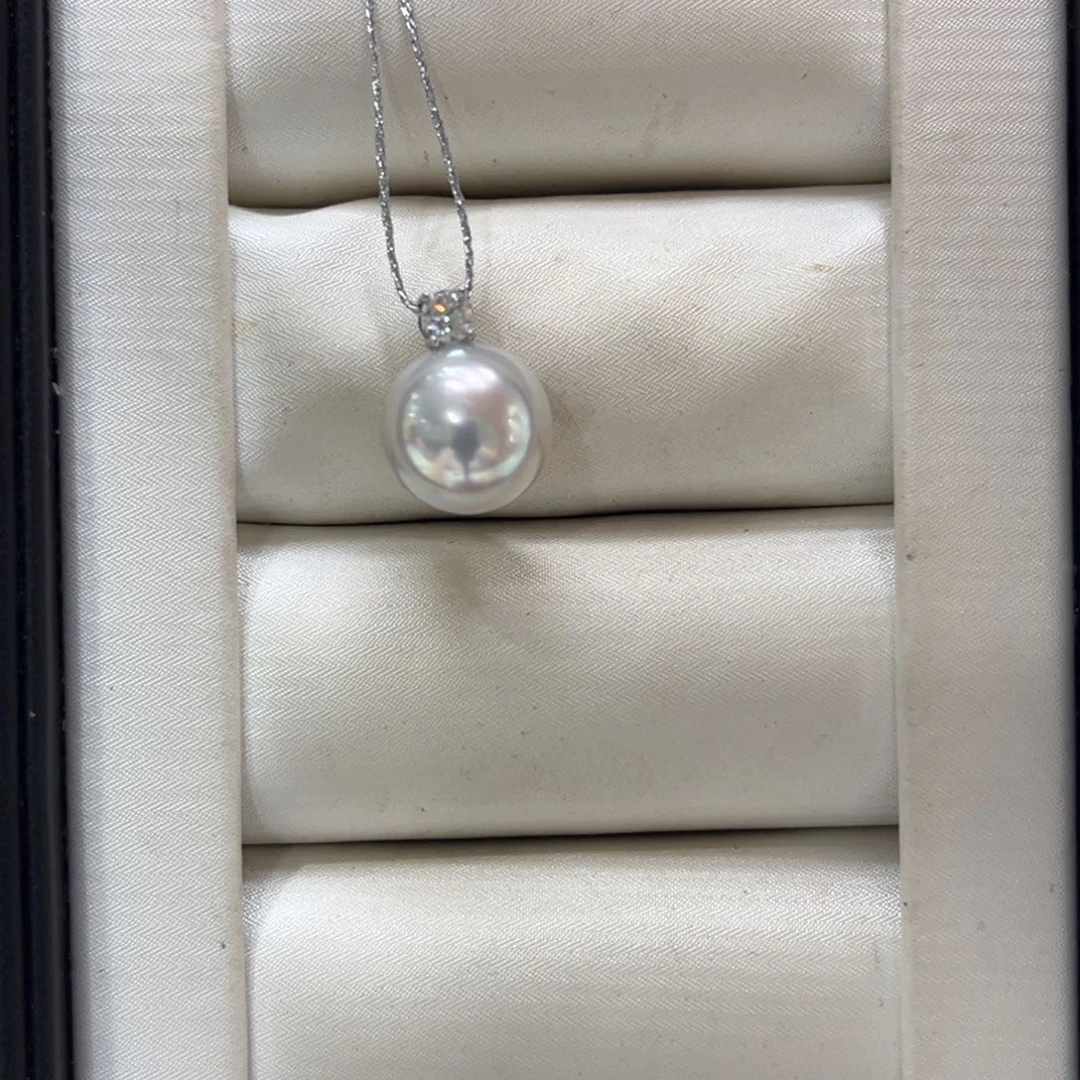 吊坠(不含链)18K金镶嵌海水珍珠10-11mm