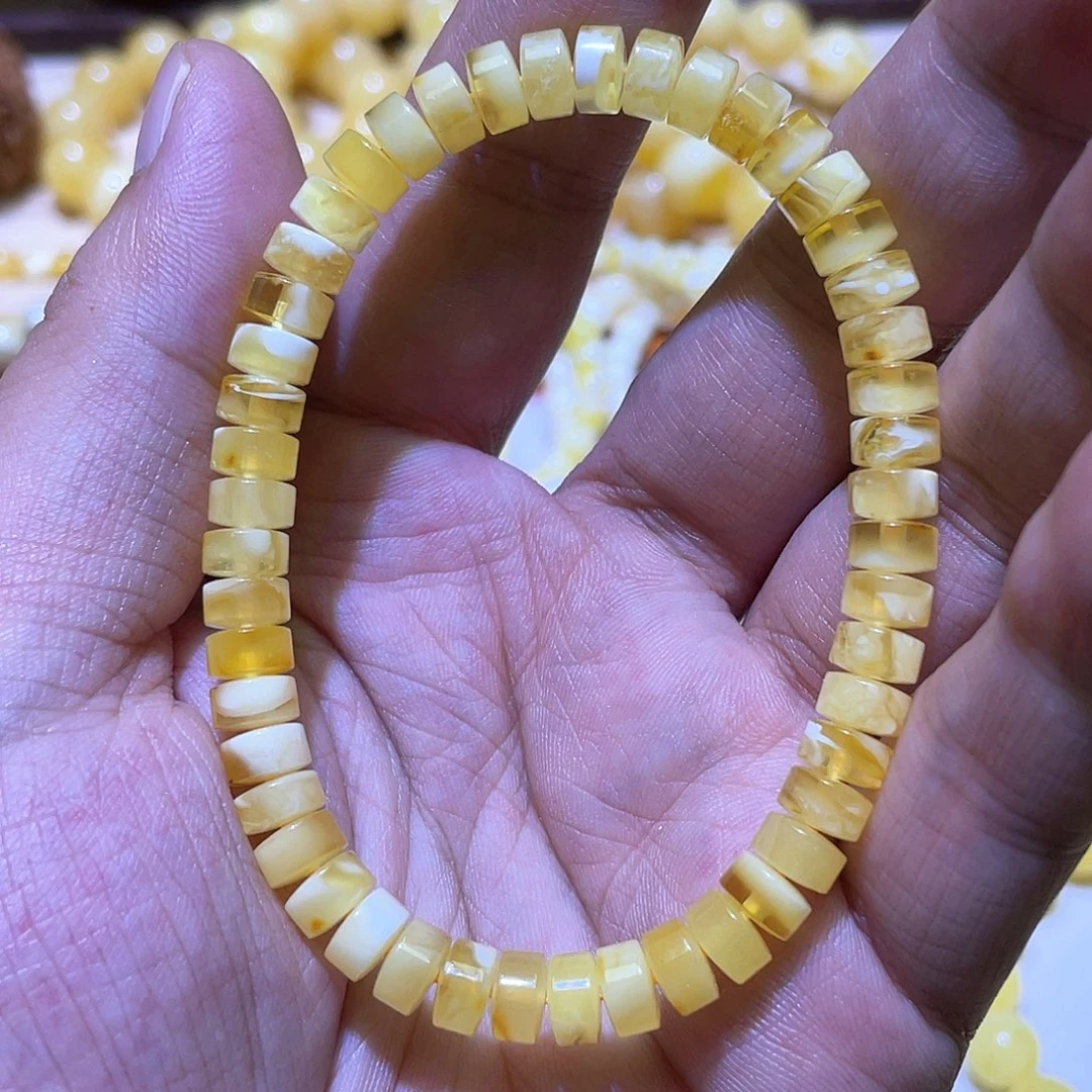 蜜蜡手串未镶嵌杨*花6.8mmmmmmmmm