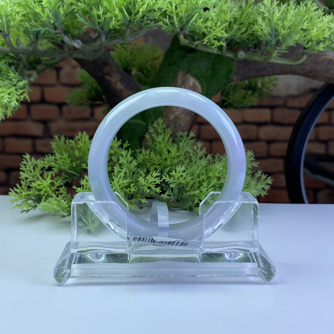 55.3【刀客砍价王】妮妮-天然缅甸A货翡翠手镯 (微瑕)  H17