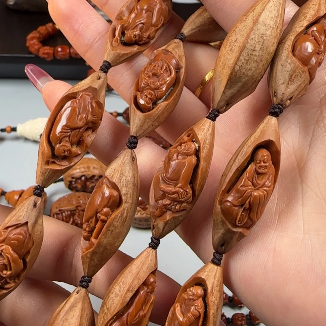 橄榄核手串/手链尺寸1.3水晶核十八罗汉脖挂