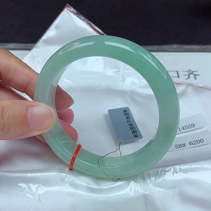 翡翠未镶嵌手镯58圈4559