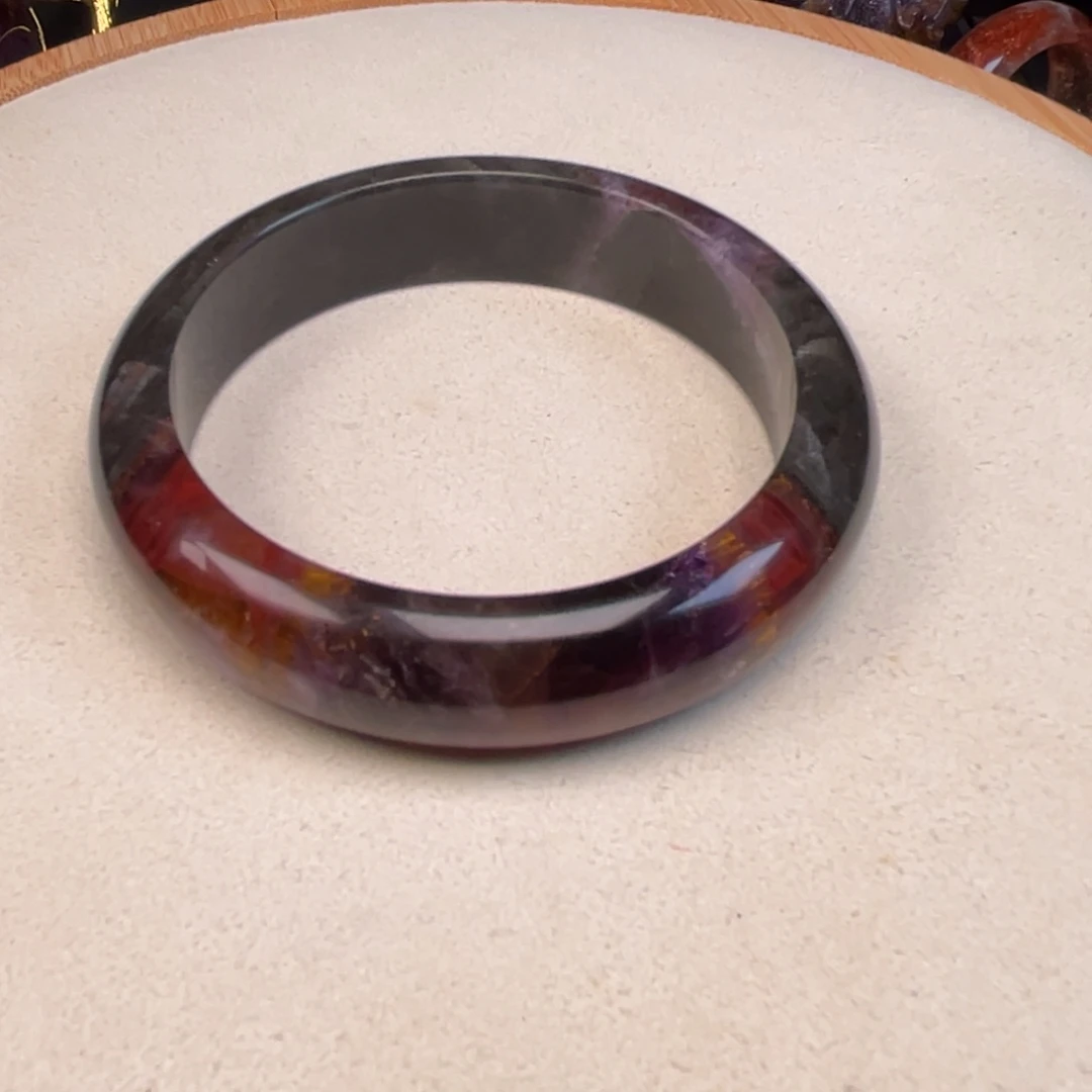 㞮***孞未镶嵌水晶手镯极光23四色手镯 天眼 61.8g