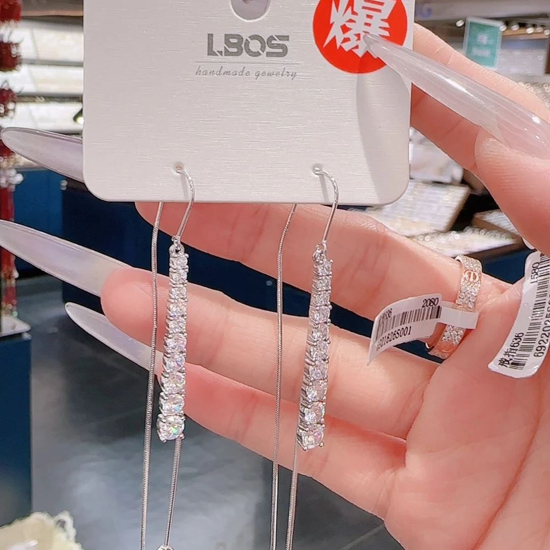 锆石铜合金925银耳环