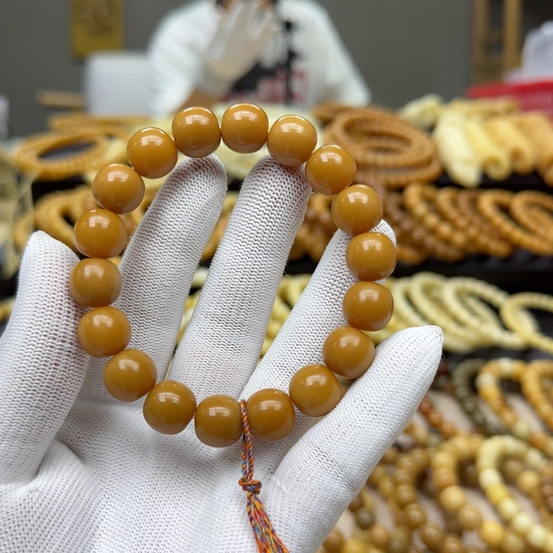 手串菩提根/象牙果13珑珠 11年 微瑕