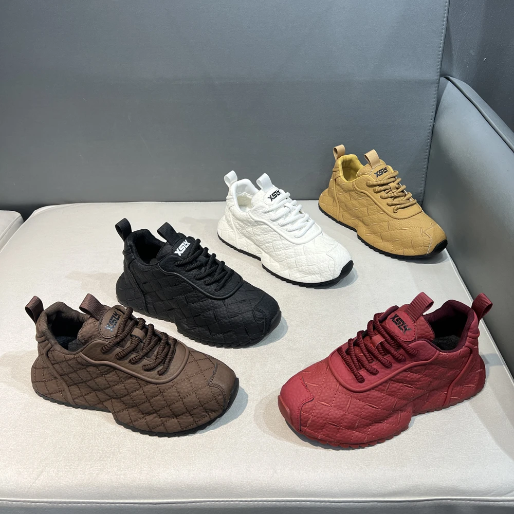 休闲鞋素面系带舒适韩版冬季时尚单棉同款加绒保暖百搭包底休闲鞋