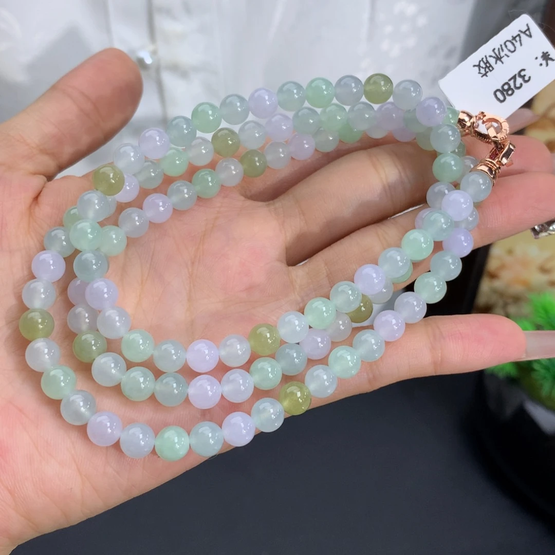 未镶嵌手串翡翠卡6冰胶马卡龙项链