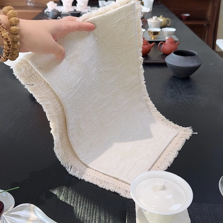 2件套茶席 白蝴蝶+流苏