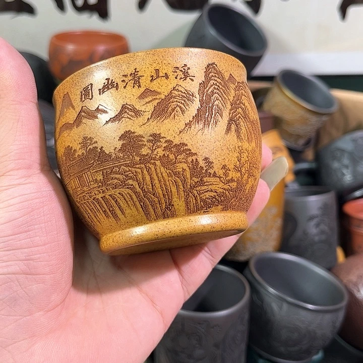 茶杯紫砂全手工紫砂主人杯