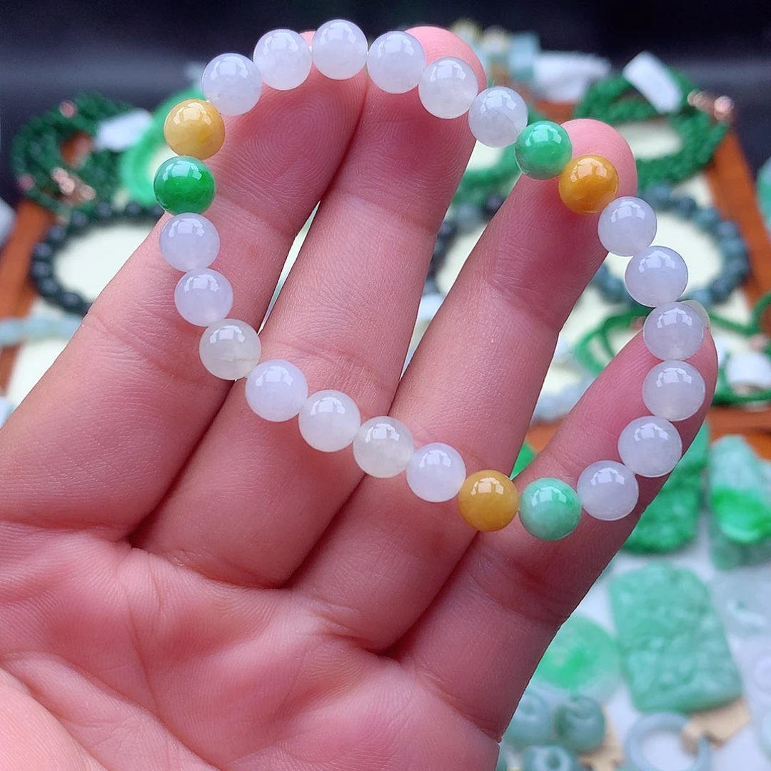 翡翠未镶嵌颈饰手串