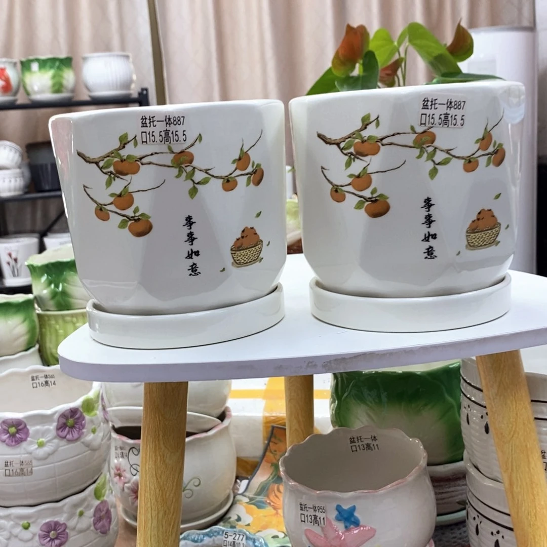 @夏西陶瓷花盆@@5887