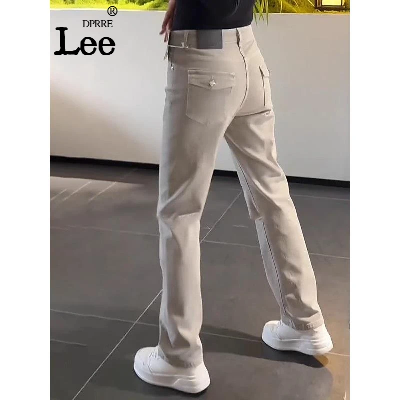 轻奢男生大码夏季男款时尚新款修身净色休闲长裤2025年直筒高级感