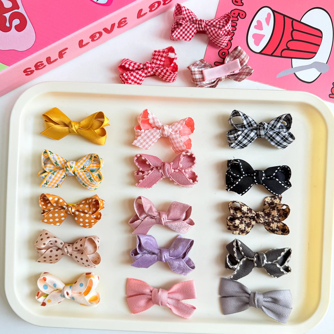 手工布艺蝴蝶结宝宝发夹女童婴儿发卡头饰品儿童女孩乖巧可爱夹子