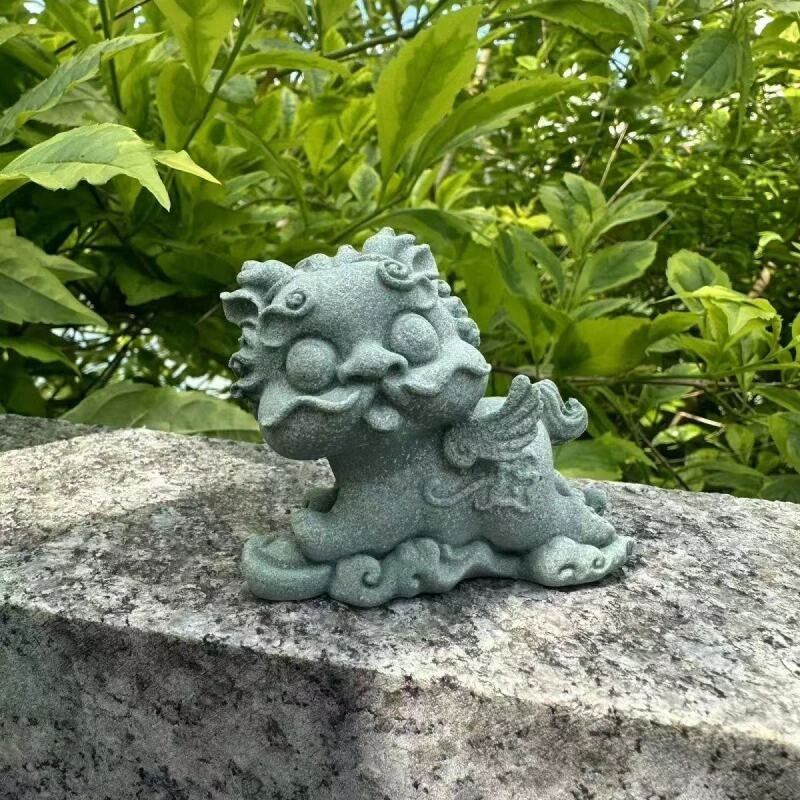 《元宝》貔貅青砂石茶宠
