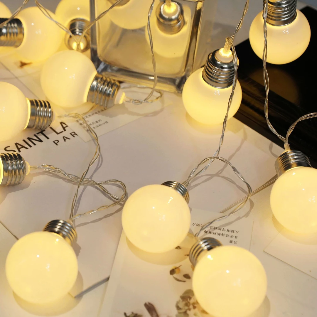 怀旧复古LED仿古螺纹球泡灯泡球灯串浪漫小夜灯装饰庭院卧室婚房