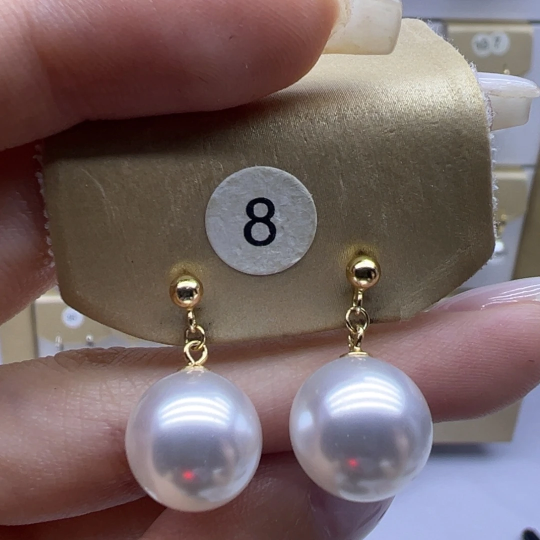 淡水珍珠耳饰银S925镶嵌