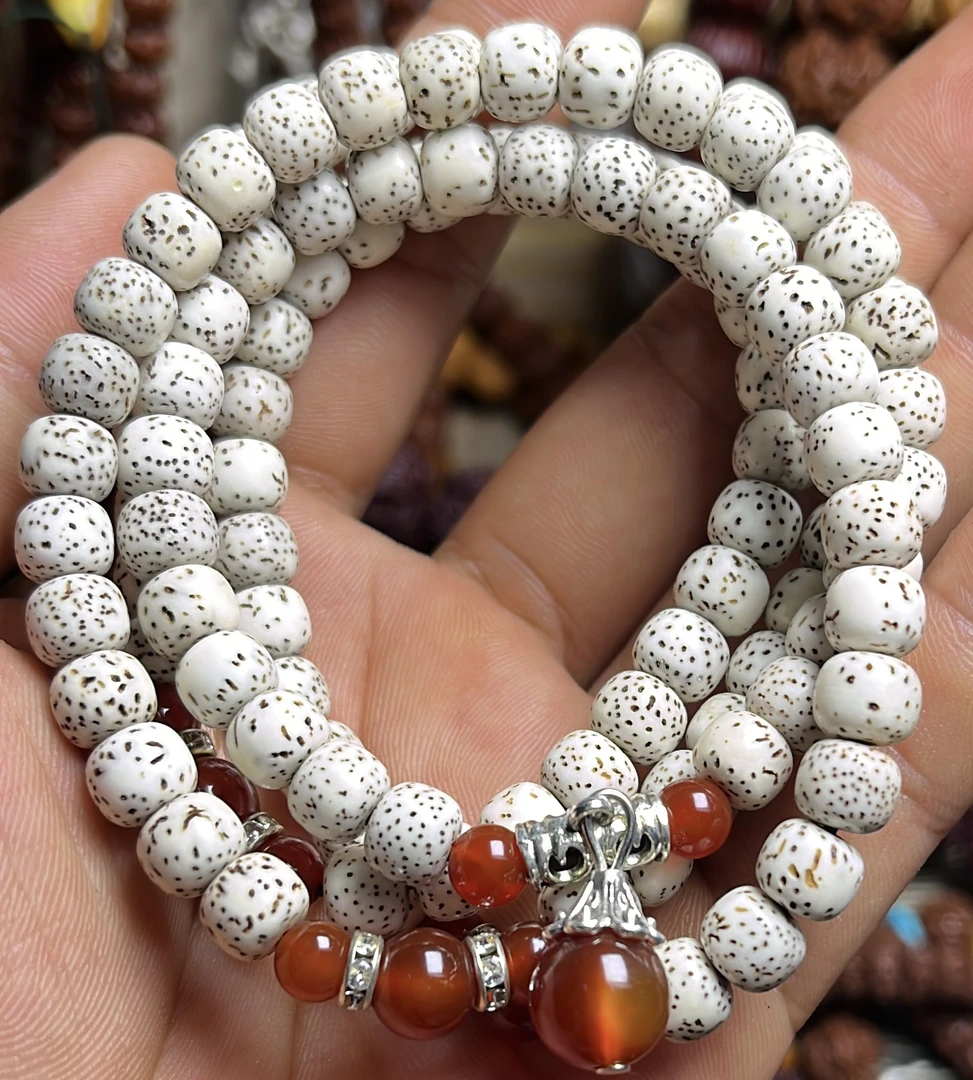 7-8mm天然海南星月菩提籽手串108多圈脖挂文玩男女