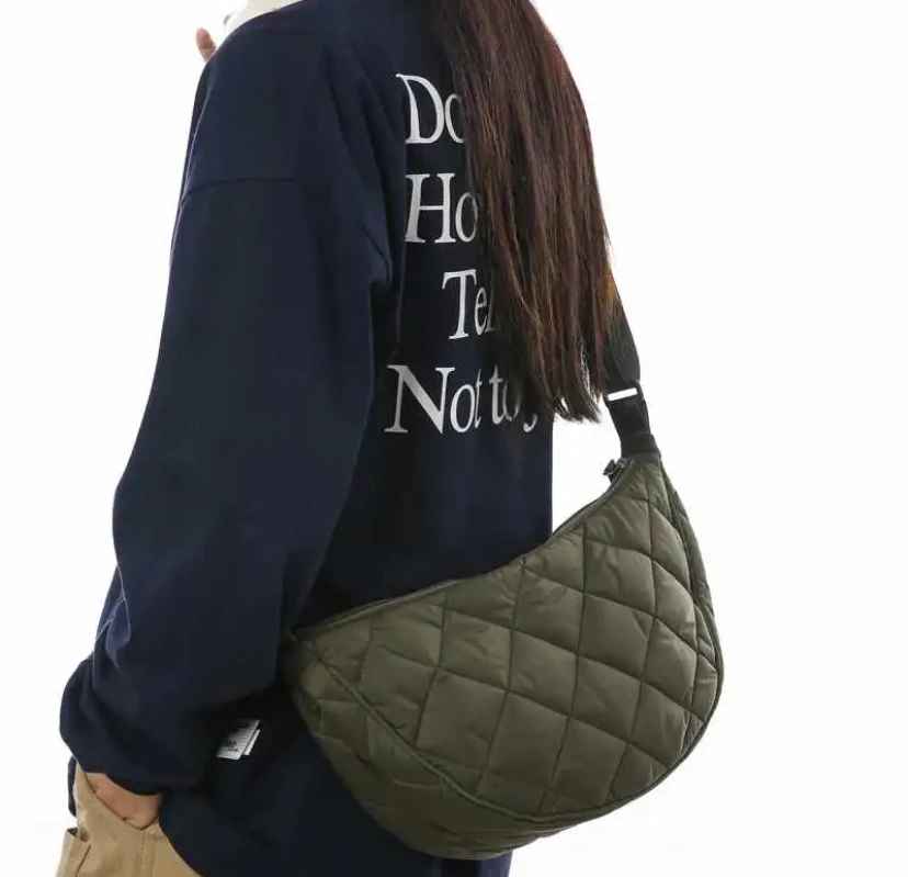 【牛货！】尼龙布单根收纳休闲斜挎包菱格肩包单肩韩版简约