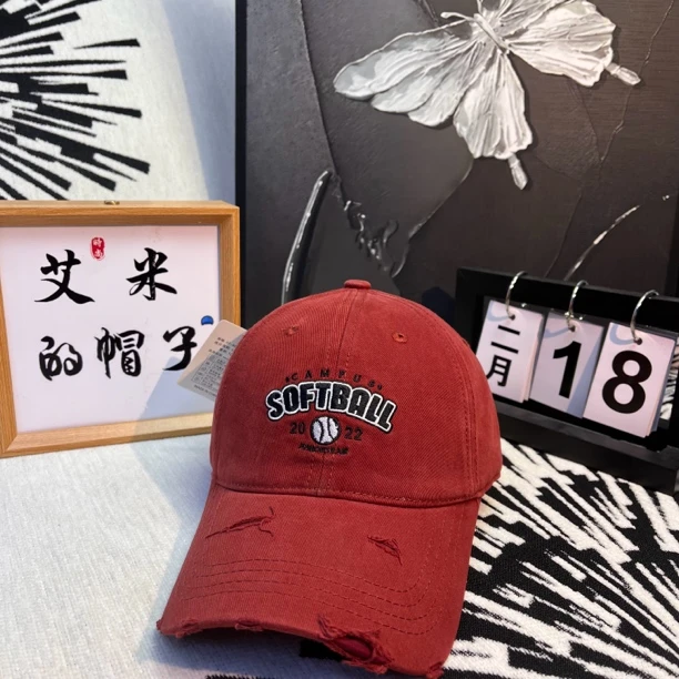 棒球帽显脸小新款美式帽子网红鸭舌帽运动百搭帽子2025潮牌四季款