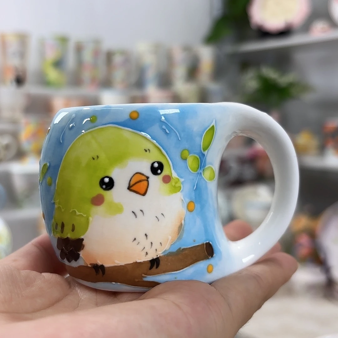 瑕疵手绘高温釉下彩陶瓷