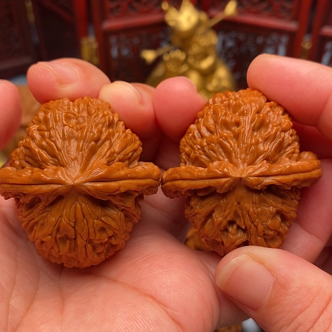 文玩核桃把件42全品绝配白狮子