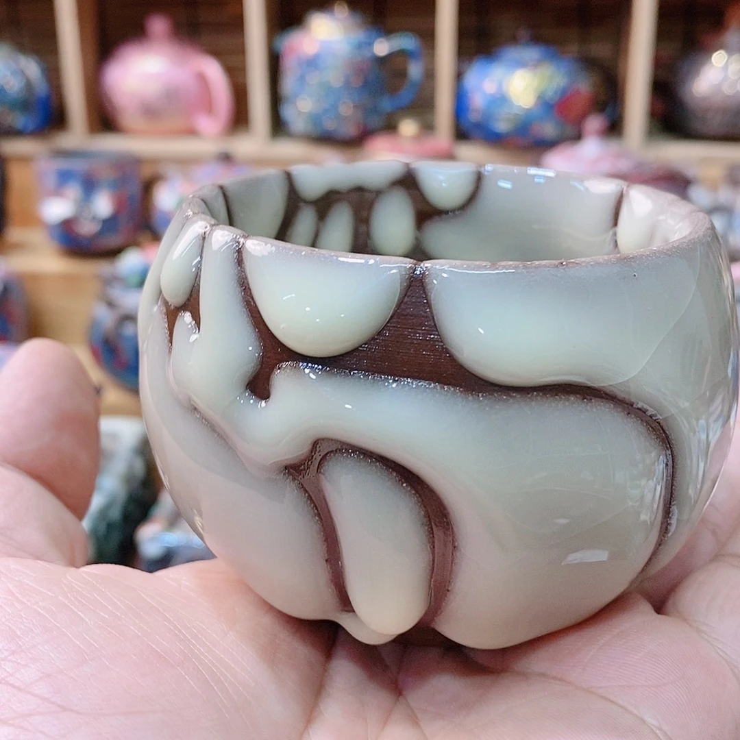 粗陶志野柴烧茶器