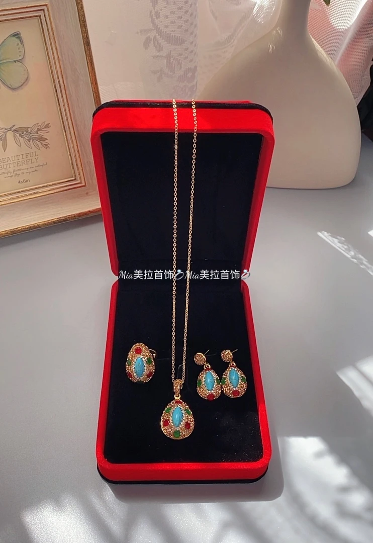 钛钢亚克力项链 三件套