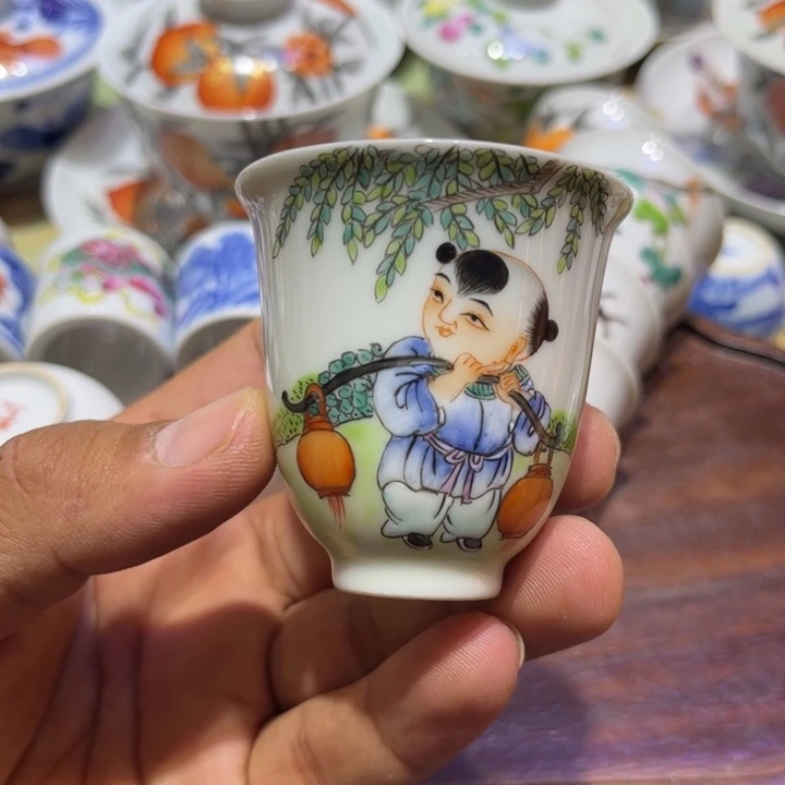 纯手绘精品盖碗杯