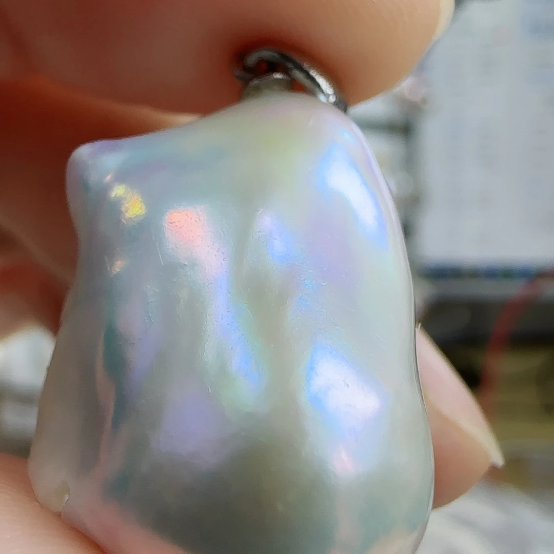 淡水珍珠吊坠（特价有瑕）银S925镶嵌