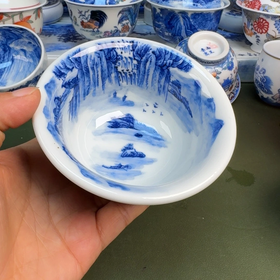 瓷景德镇纯手绘茶具圆圆221