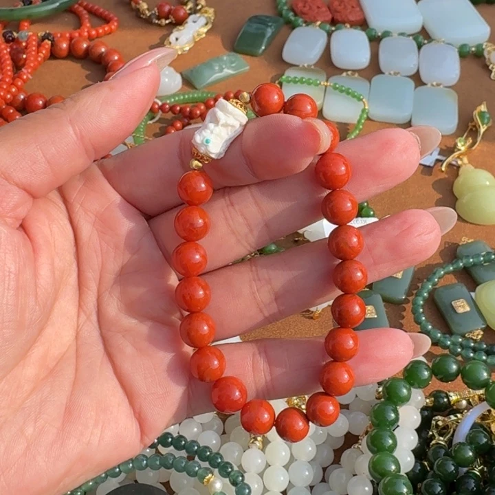 南红玛瑙未镶嵌颈饰冉冉