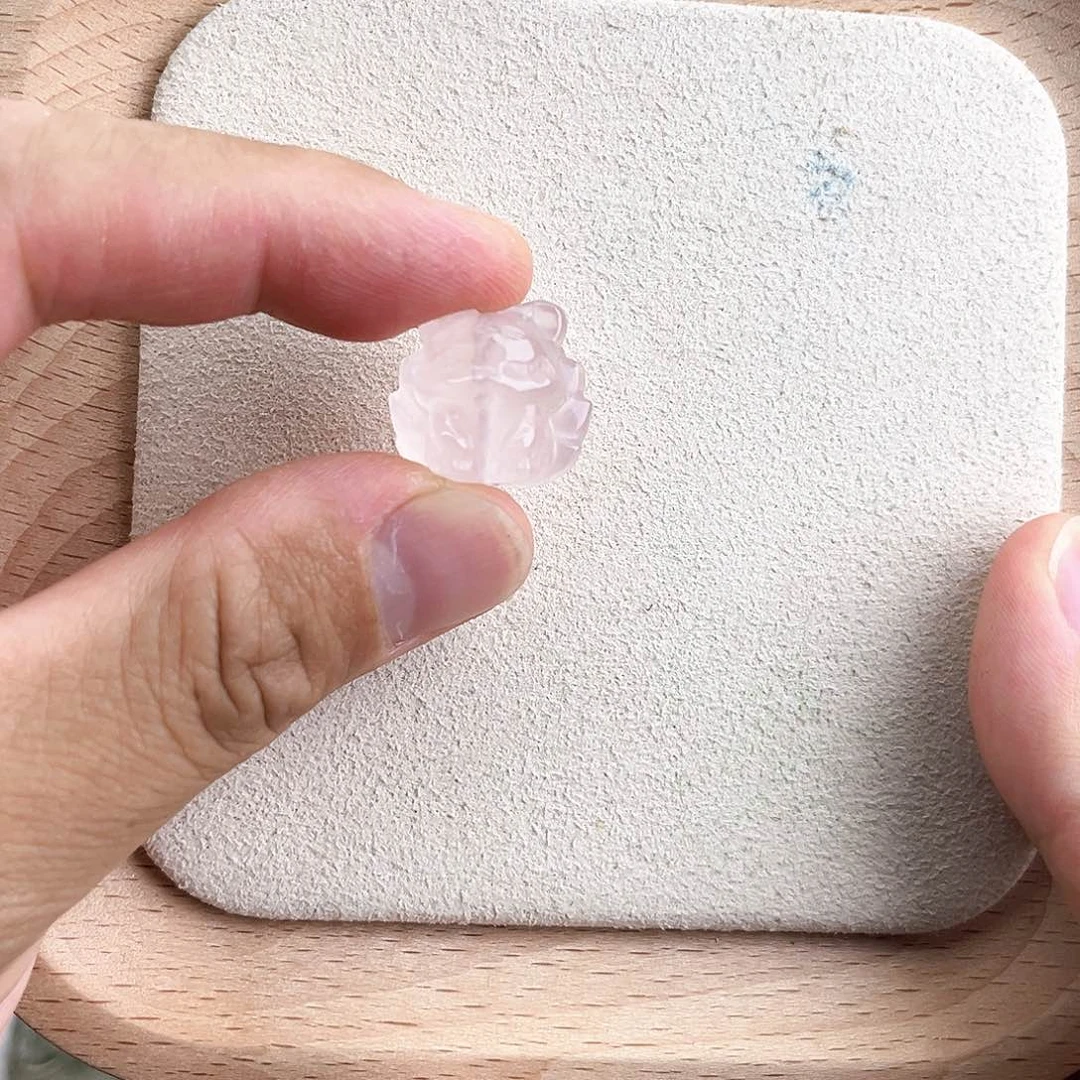 粉水晶狐狐未镶嵌水晶