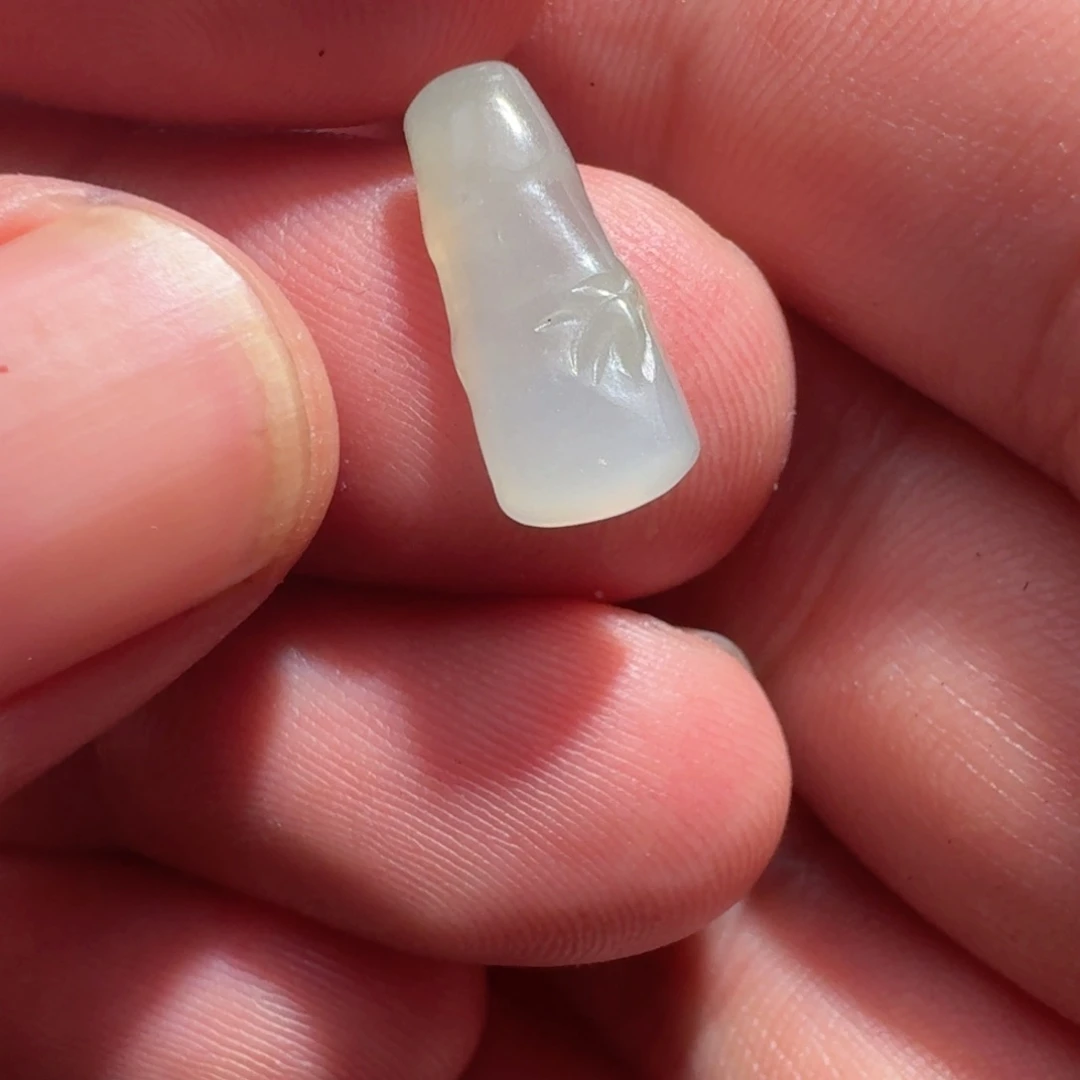 定制翡翠未镶嵌舟*天然翡翠竹节