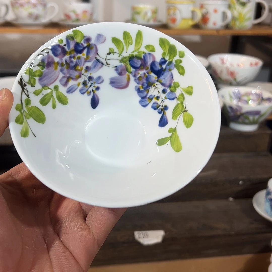 陶瓷景德镇高温釉下陶瓷5寸斗笠碗