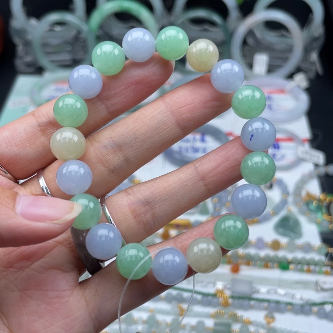 翡翠未镶嵌手链飞啊提