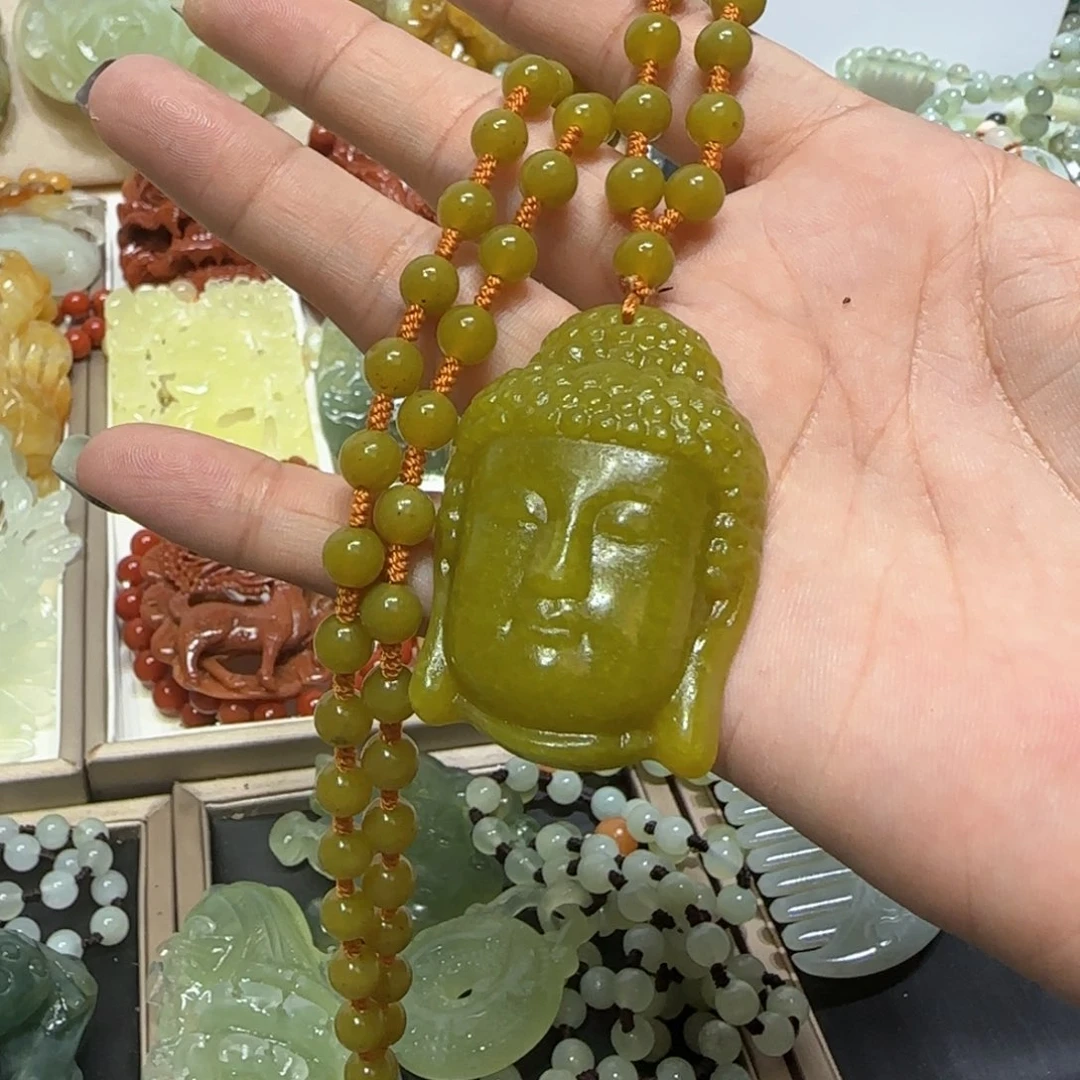 未镶嵌蛇纹石玉吊坠