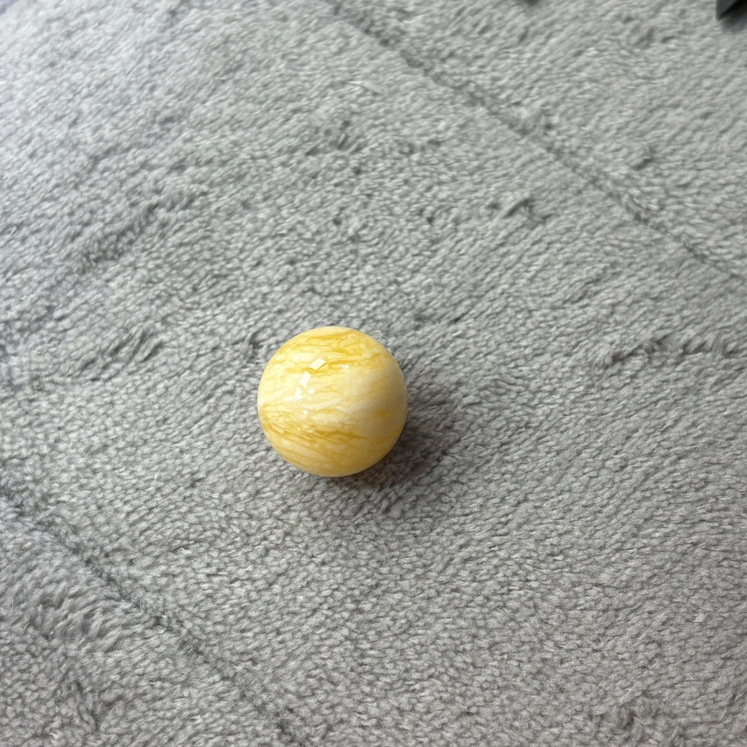 16.7焦皮虎皮纹天然琥珀圆珠