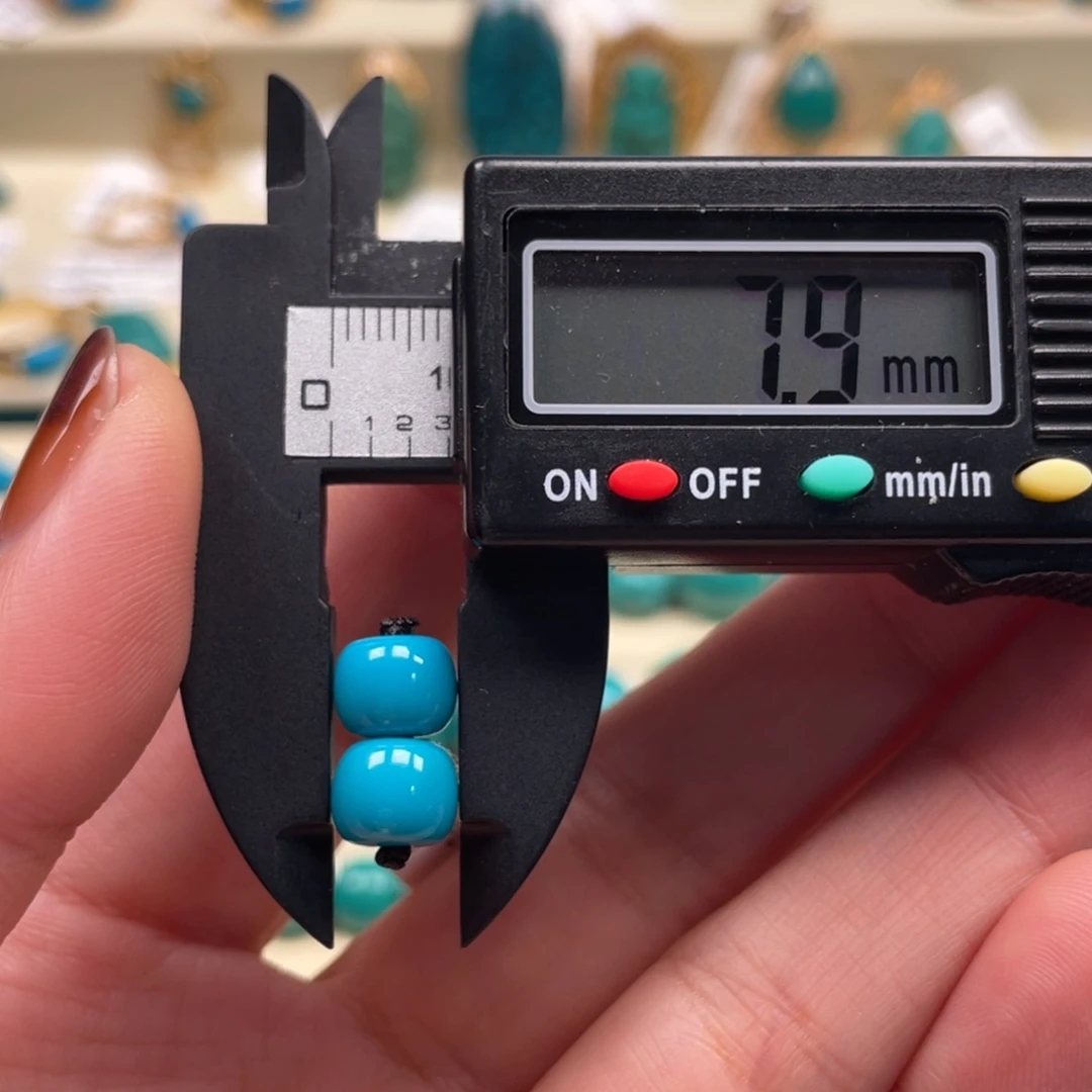 未镶嵌绿松石珠宝奇石对珠