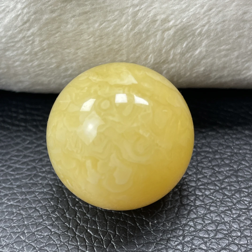 原矿蜜蜡浓蜡白花蜡圆珠锁骨珠27mm