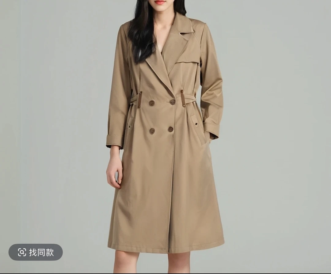【Z2041】春秋时尚百搭气质风衣外套L1