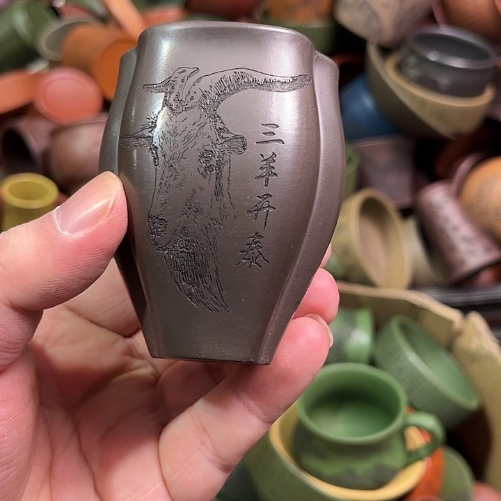 紫砂茶杯全手工紫砂主人杯